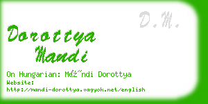 dorottya mandi business card